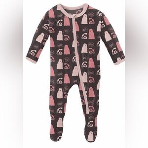 Kickee Pants Muffin Ruffle Footie with Zipper 12-18 months